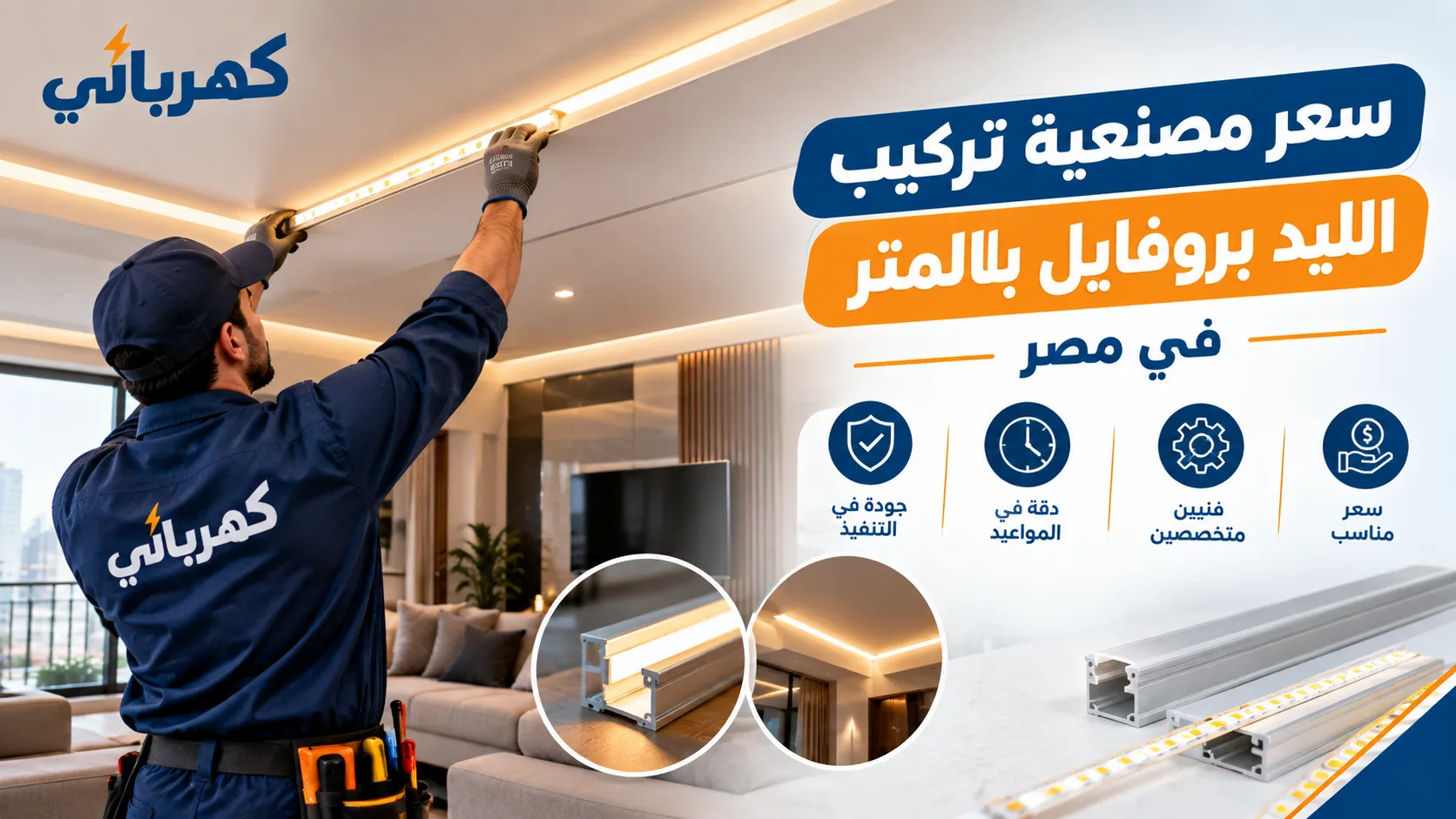 سعر مصنعية تركيب الليد بروفايل بالمتر في مصر
